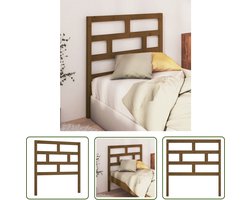 vidaXL Hoofd Bord - Houten Hoofdbord - Hoofdbord 81x4x100 cm massief grenenhout honingbruin - Grenenhout Hoofdbord - Klassieke Hoofdbord - Bruine Hoofdbord
