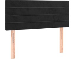 vidaXL - Hoofdbord - 100x5x78/88 - cm - fluweel - zwart