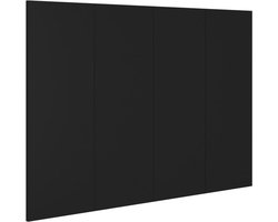 vidaXL - Hoofdbord - 120x1,5x80 - cm - bewerkt - hout - zwart