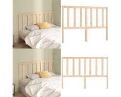 vidaXL Hoofdbord 126x4x100 cm massief grenenhout - Hoofdbord - Hoofdborden - Hoofdeinde - Houten Hoofdbord