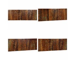 vidaXL Hoofdbord 140 cm massief gerecycled hout meerkleurig - Hoofdeinde - Hoofdeinden - Bed Hoofdeinde - Hoofdeinde Paneel