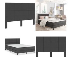 vidaXL Hoofdbord 140x200 cm stof donkergrijs - Hoofdeinde - Hoofdeindes - Hoofdeinden - Hoofdbord