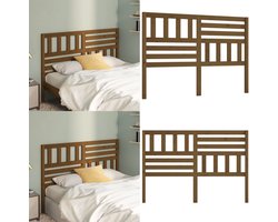 vidaXL Hoofdbord 146x4x100 cm massief grenenhout honingbruin - Hoofdbord - Hoofdborden - Hoofdeinde - Houten Hoofdbord
