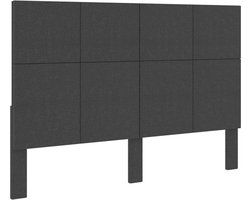 vidaXL - Hoofdbord - 160x200 - cm - stof - donkergrijs