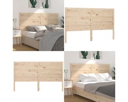 vidaXL Hoofdbord 166x4x100 cm massief grenenhout - Hoofdbord - Hoofdborden - Hoofdeinde - Houten Hoofdbord