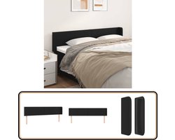 vidaXL Hoofdbord - 183x16x78/88 cm - Zwart - Kunstleer Hoofd Bord - Hoofdborden - Klassiek Hoofdbord - Zwarte Hoofdbord - Kunstleder Hoofdbord