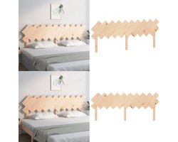vidaXL Hoofdbord 196x3x80,5 cm massief grenenhout - Hoofdbord - Hoofdborden - Hoofdeinde - Houten Hoofdbord