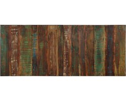 vidaXL - Hoofdbord - 200 - cm - massief - gerecycled - hout - meerkleurig