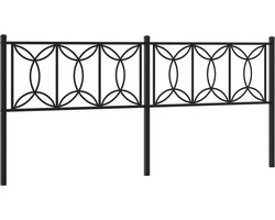 vidaXL - Hoofdbord - 200 - cm - metaal - zwart
