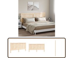 vidaXL Hoofdbord - 200x104 cm - Massief Grenenhout Houten Hoofdbord - Hoofddekens - Rustic Decor - Slaapkamersdecoratie - Grenenhout Meubels