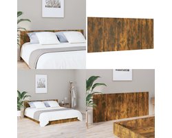 vidaXL Hoofdbord 200x1,5x80 cm bewerkt hout gerookt eikenkleurig - Hoofdbord - Hoofdborden - Hoofdeinde - Houten Hoofdbord