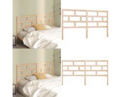 vidaXL Hoofdbord 206x4x100 cm massief grenenhout - Hoofdbord - Hoofdborden - Hoofdeinde - Houten Hoofdbord