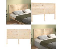 vidaXL Hoofdbord 206x4x100 cm massief grenenhout - Hoofdbord - Hoofdborden - Hoofdeinde - Houten Hoofdbord