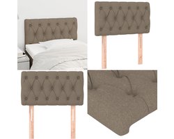 vidaXL Hoofdbord 80x7x78/88 cm stof taupe - Hoofdbord - Hoofdborden - Hoofdeinde - Houten Hoofdbord