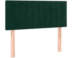 vidaXL - Hoofdbord - 90x5x78/88 - cm - fluweel - donkergroen