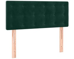 vidaXL - Hoofdbord - 90x5x78/88 - cm - fluweel - donkergroen