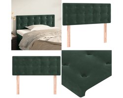 vidaXL Hoofdbord 90x5x78/88 cm fluweel donkergroen - Hoofdbord - Hoofdborden - Hoofdeinde - Houten Hoofdbord