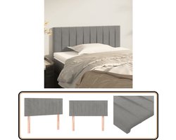 vidaXL Hoofdbord - 90x5x78/88 cm - Fluweel - Lichtgrijs Hoofd Bord - Hoofdkussen - Beddengoed - Slaap Accessoires - Luxe Bed