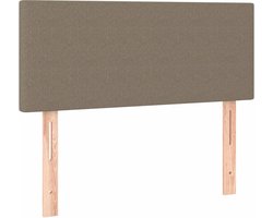 vidaXL - Hoofdbord - 90x5x78/88 - cm - stof - taupe
