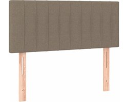vidaXL - Hoofdbord - 90x5x78/88 - cm - stof - taupe