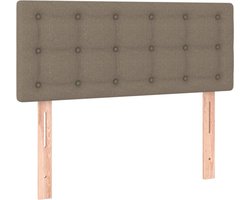 vidaXL - Hoofdbord - 90x5x78/88 - cm - stof - taupe