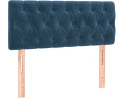 vidaXL - Hoofdbord - 90x7x78/88 - cm - fluweel - donkerblauw