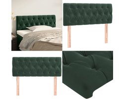vidaXL Hoofdbord 90x7x78/88 cm fluweel donkergroen - Hoofdbord - Hoofdborden - Hoofdeinde - Houten Hoofdbord