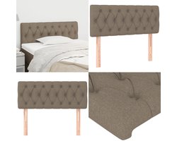 vidaXL Hoofdbord 90x7x78/88 cm stof taupe - Hoofdbord - Hoofdborden - Hoofdeinde - Houten Hoofdbord
