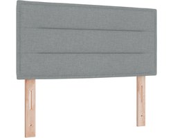 vidaXL - Hoofdbord - Anders - met - hoofdeinde - Lichtgrijs - 100 - cm - Stof