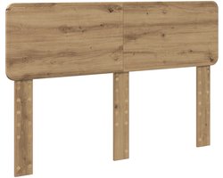vidaXL - Hoofdbord - Artisan - Eiken - 140 - cm - Bewerkt - hout