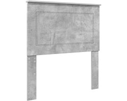vidaXL - Hoofdbord - Beton - Grijs - 100 - cm - Geconstrueerd - hout