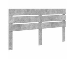 vidaXL - Hoofdbord - Beton - Grijs - Bewerkt - hout