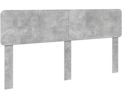 vidaXL - Hoofdbord - Beton - Grijs - Bewerkt - hout