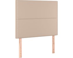 vidaXL - Hoofdbord - cappuccino - 90x5x118/128 - cm - Kunstleer