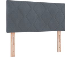 vidaXL - Hoofdbord - Donkergrijs - 100 - cm - Fluweel