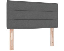 vidaXL - Hoofdbord - Donkergrijs - 100 - cm - Stof