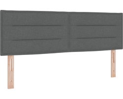 vidaXL - Hoofdbord - Donkergrijs - 160 - cm - Stof