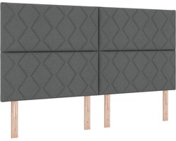 vidaXL - Hoofdbord - Donkergrijs - 180 - cm - Stof