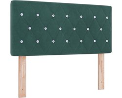 vidaXL - Hoofdbord - Donkergroen - 90 - cm - Fluweel