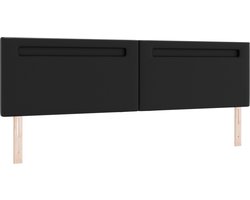vidaXL - Hoofdbord - Eenvoudig - Design - Zwart - 200 - cm - Faux - Leer