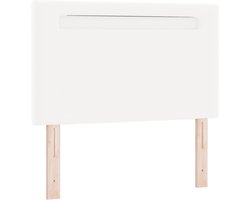 vidaXL - Hoofdbord - Eenvoudig - Ontwerp - Wit - 90 - cm - Faux - Leer