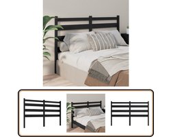 vidaXL Hoofdbord - Grenenhout - Zwart - 166x100 cm Houten Hoofdbord - Hoofdeinde - Beddecoratie - Slaapkamer Decoratie - Trendig Hoofdbord