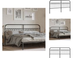 vidaXL Hoofdbord - Hoofdborden - Bed Hoofdbord - Bedhoofdbord - Hoofdbord 200 cm metaal zwart
