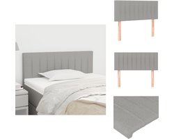 vidaXL Hoofdbord - Hoofdborden - Hoofdeinde - Houten Hoofdbord - Hoofdbord 100 x 5 x 78/88 cm stof lichtgrijs