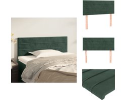 vidaXL Hoofdbord - Hoofdborden - Hoofdeinde - Houten Hoofdbord - Hoofdbord 100x5x78/88 cm fluweel donkergroen