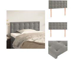 vidaXL Hoofdbord - Hoofdborden - Hoofdeinde - Houten Hoofdbord - Hoofdbord 100x5x78/88 cm fluweel lichtgrijs