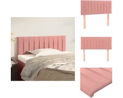 vidaXL Hoofdbord - Hoofdborden - Hoofdeinde - Houten Hoofdbord - Hoofdbord 100x5x78/88 cm fluweel roze