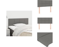 vidaXL Hoofdbord - Hoofdborden - Hoofdeinde - Houten Hoofdbord - Hoofdbord 100x5x78/88 cm stof donkergrijs