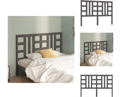 vidaXL Hoofdbord - Hoofdborden - Hoofdeinde - Houten Hoofdbord - Hoofdbord 146x4x100 cm massief grenenhout grijs