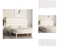 vidaXL Hoofdbord - Hoofdborden - Hoofdeinde - Houten Hoofdbord - Hoofdbord 160x3x80 cm massief grenenhout wit